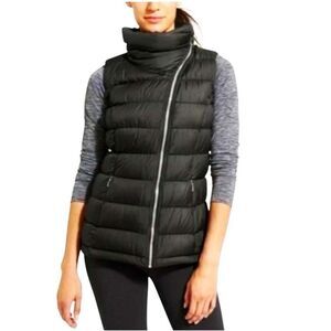 Athleta Downabout Down Puffer Vest Black Size S Winter Ski Outdoor